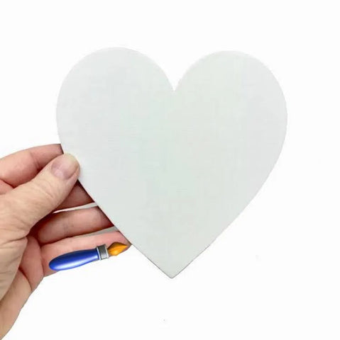 Canvas Board Heart Shape ( Imported Quality)