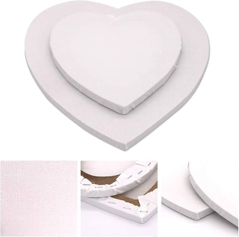 Canvas Board Heart Shape ( Imported Quality)