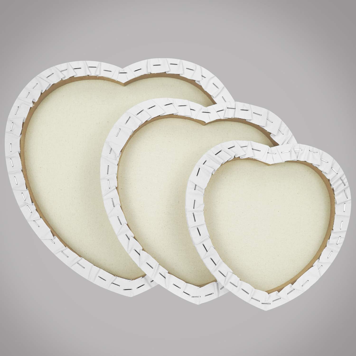 Canvas Board Heart Shape ( Imported Quality)