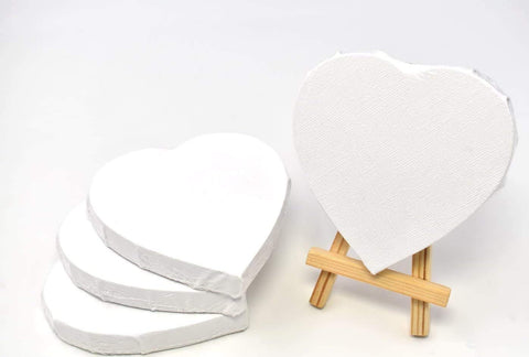 Canvas Board Heart Shape ( Imported Quality)