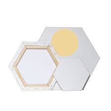 Canvas Board Hexagon Shape ( Imported Quality)