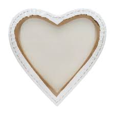 Canvas Board Heart Shape ( Imported Quality)