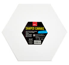 Canvas Board Hexagon Shape ( Imported Quality)